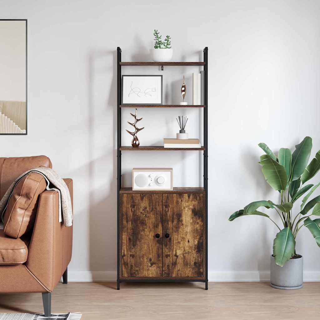 Βιβλιοθήκη Καπνιστό Δρύς 60 x 24 x 161 εκ Επεξεργασμένο ξύλο - Pakobazaar