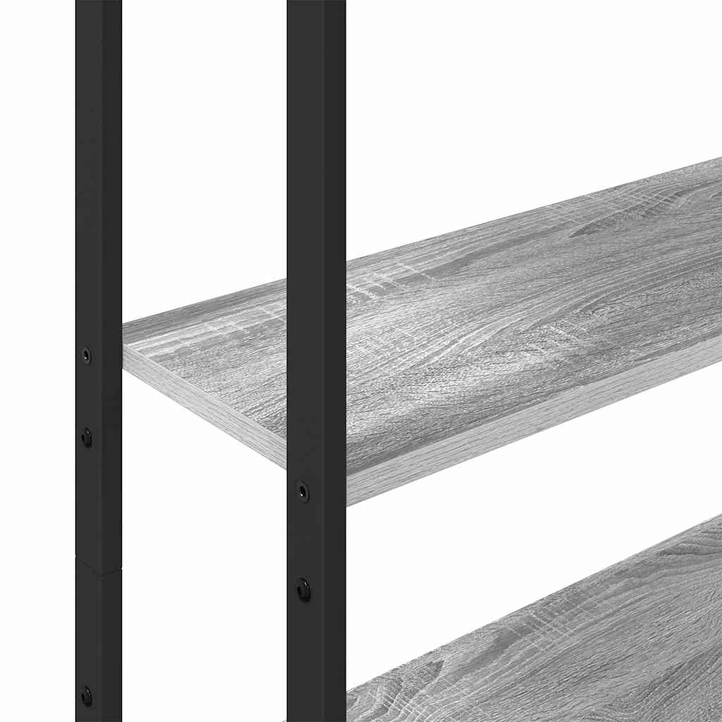 Βιβλιοθήκη Γκρίζο Σονομα 60 x 24 x 161 εκ Επεξεργασμένο ξύλο