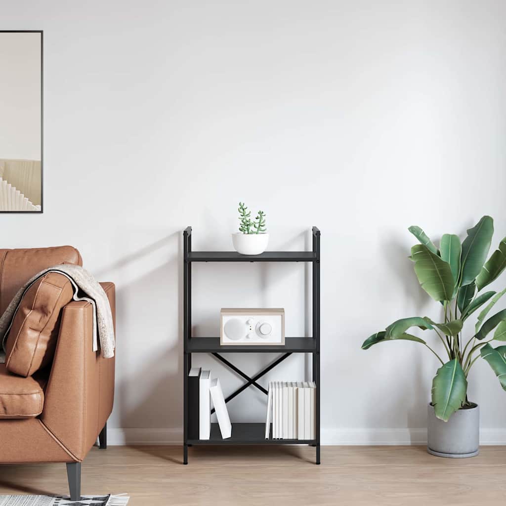 Ράφι Βιβλίων Μαύρη Οξυά 56 x 34 x 96 εκ Επεξεργασμένο ξύλο - Pakobazaar