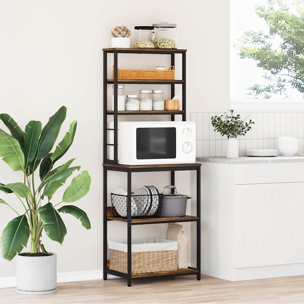 Ράφι Κουζίνας Καπνιστό Δρύς 60 x 40 x 168 εκ Επεξεργασμένο ξύλο - Pakobazaar