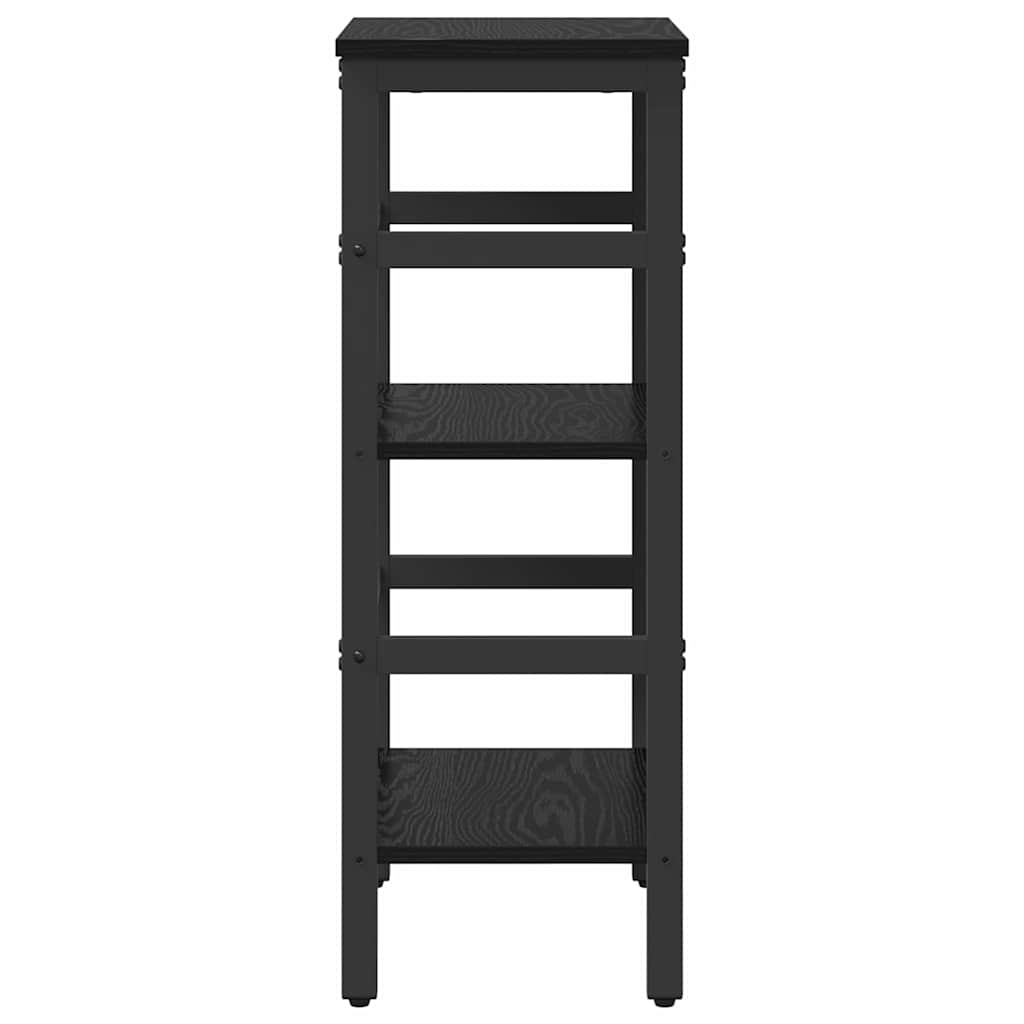 Ράφι Βιβλίων Μαύρη Οξυά 40 x 29,5 x 81 εκ Επεξεργασμένο ξύλο