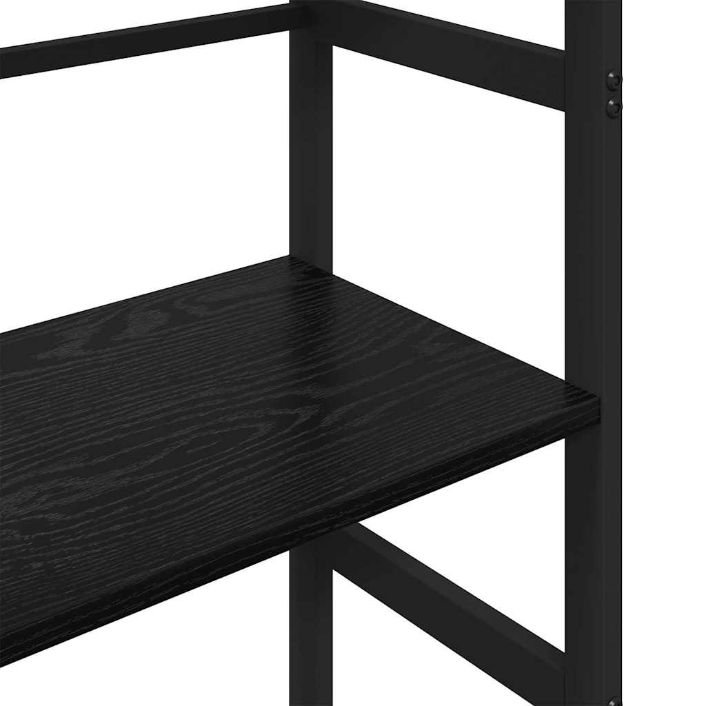Ράφι Βιβλίων Μαύρη Οξυά 40 x 29,5 x 115 εκ Επεξεργασμένο ξύλο