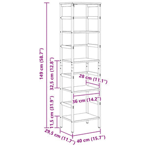 Ράφι Βιβλίων Δρύς Sonoma 40 x 29,5 x 149 εκ Επεξεργασμένο ξύλο - Pakobazaar
