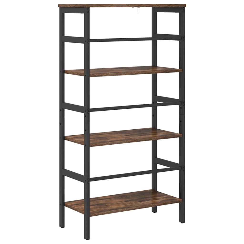 Ράφι Βιβλίων Καπνιστό Δρύς 60 x 29,5 x 115 εκ