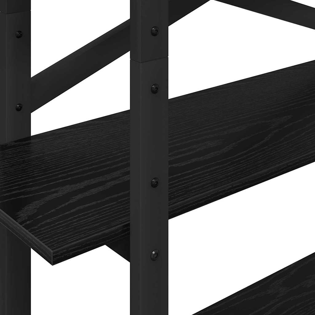 Ράφι Βιβλίων Μαύρη Οξυά 100 x 33,5 x 140 εκ Επεξεργασμένο ξύλο