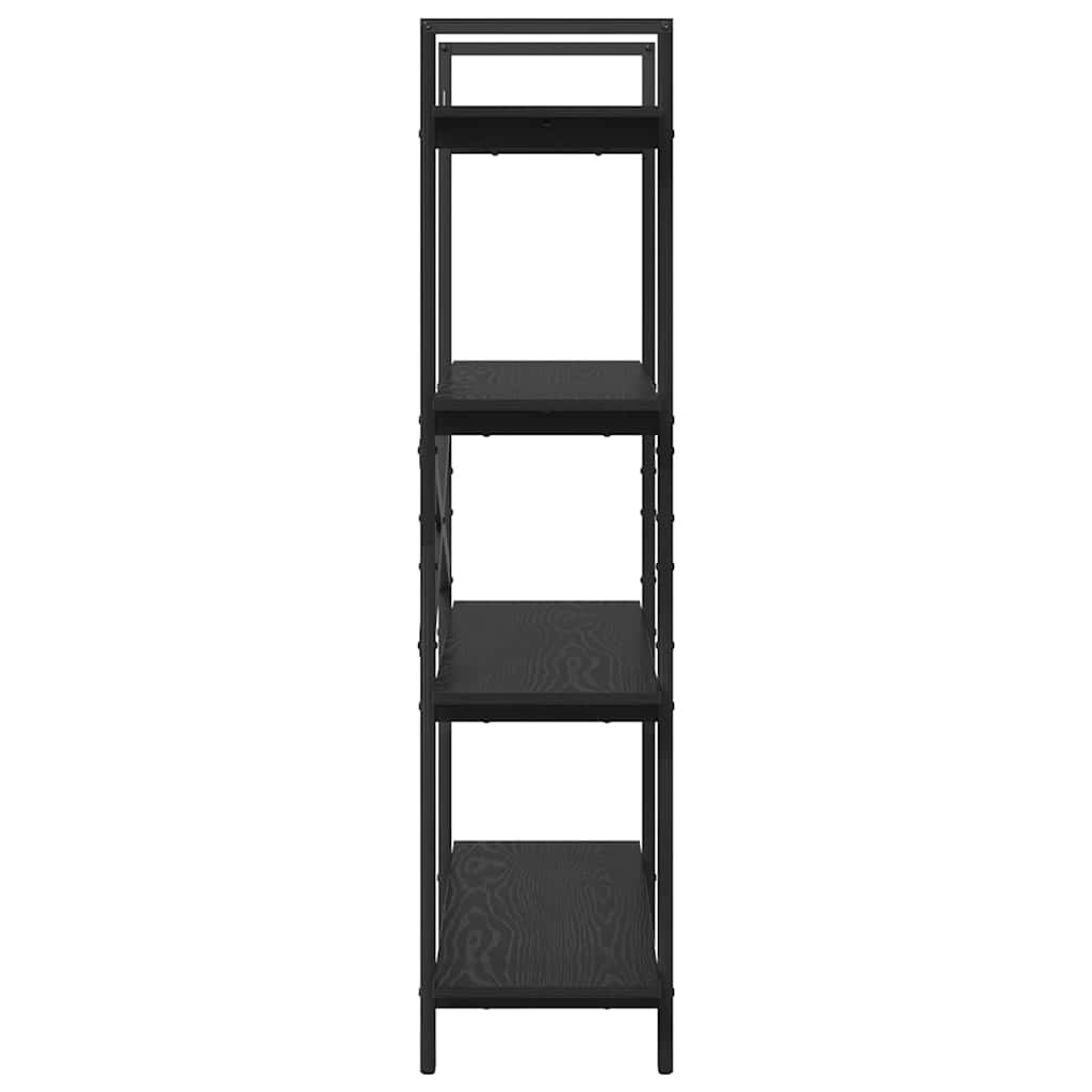 Ράφι Βιβλίων Μαύρη Οξυά 100 x 33,5 x 140 εκ Επεξεργασμένο ξύλο