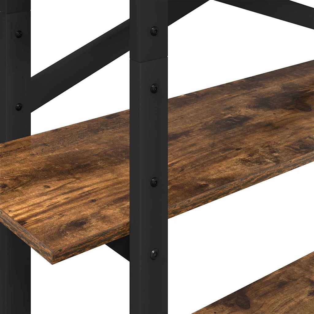 Ράφι Βιβλίων Καπνιστό Δρύς 100 x 33,5 x 140 εκ