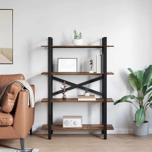 Ράφι Βιβλίων 4 επιπέδων 100 x 33,5 x 140 εκ Επεξεργασμένο Ξύλο