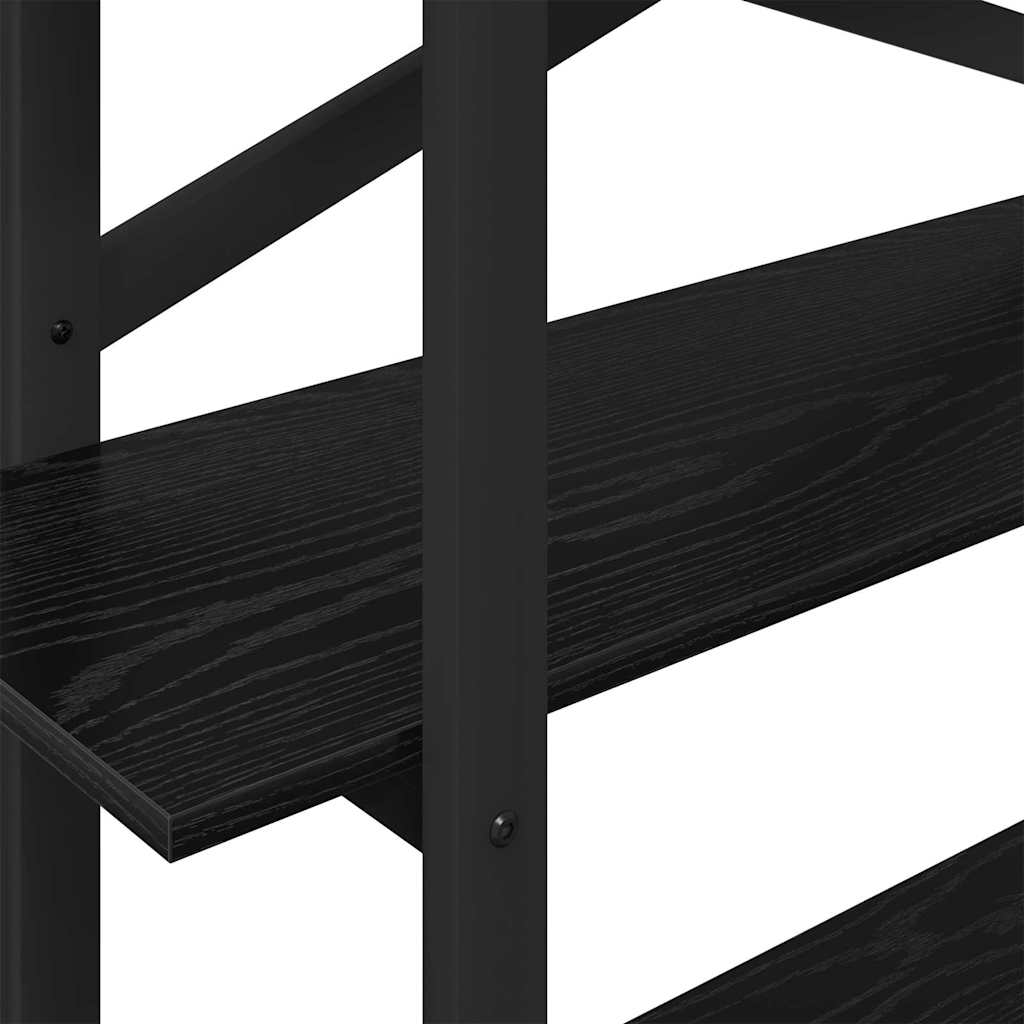 Ράφι Βιβλίων Μαύρη Οξυά 100 x 33,5 x 102 εκ Επεξεργασμένο ξύλο