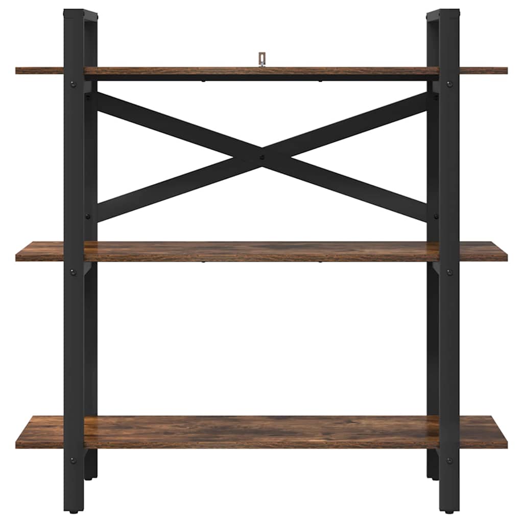 Ράφι Βιβλίων Καπνιστό Δρύς 100 x 33,5 x 102 εκ