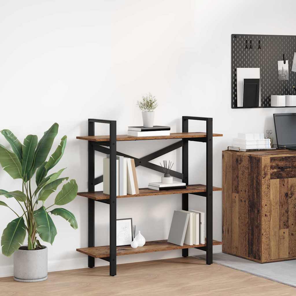 Ράφι Βιβλίων Παλιό Ξύλο 100 x 33,5 x 102 εκ Επεξεργασμένο ξύλο