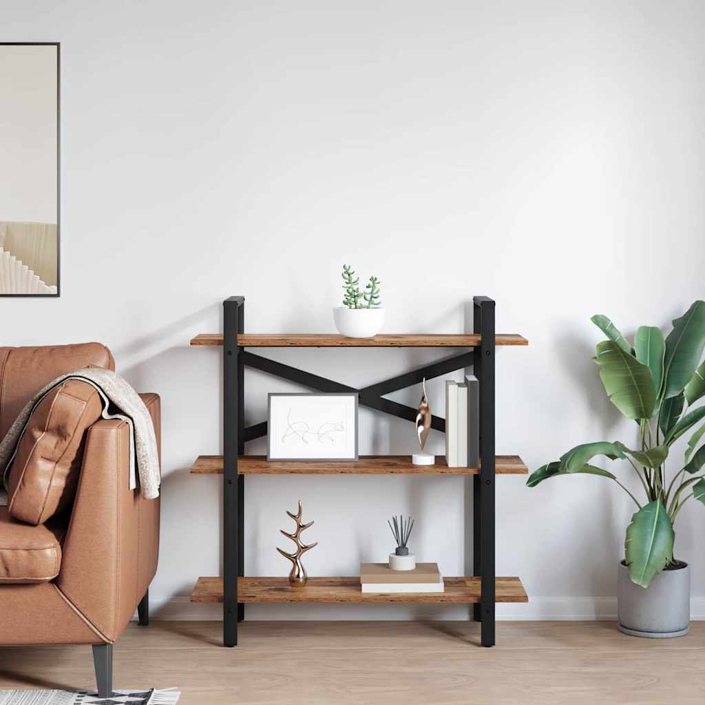 Ράφι Βιβλίων Παλιό Ξύλο 100 x 33,5 x 102 εκ Επεξεργασμένο ξύλο