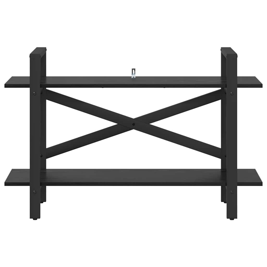 Ράφι Βιβλίων Μαύρη Οξυά 100 x 33,5 x 64 εκ Επεξεργασμένο ξύλο
