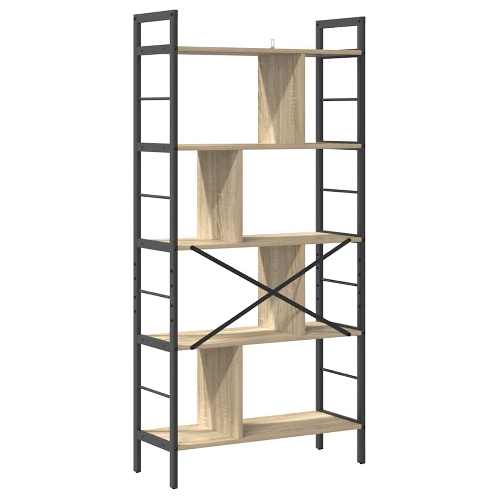 Ράφι Βιβλίων Δρύς Sonoma 75 x 30 x 156 εκ. Επεξεργασμένο ξύλο