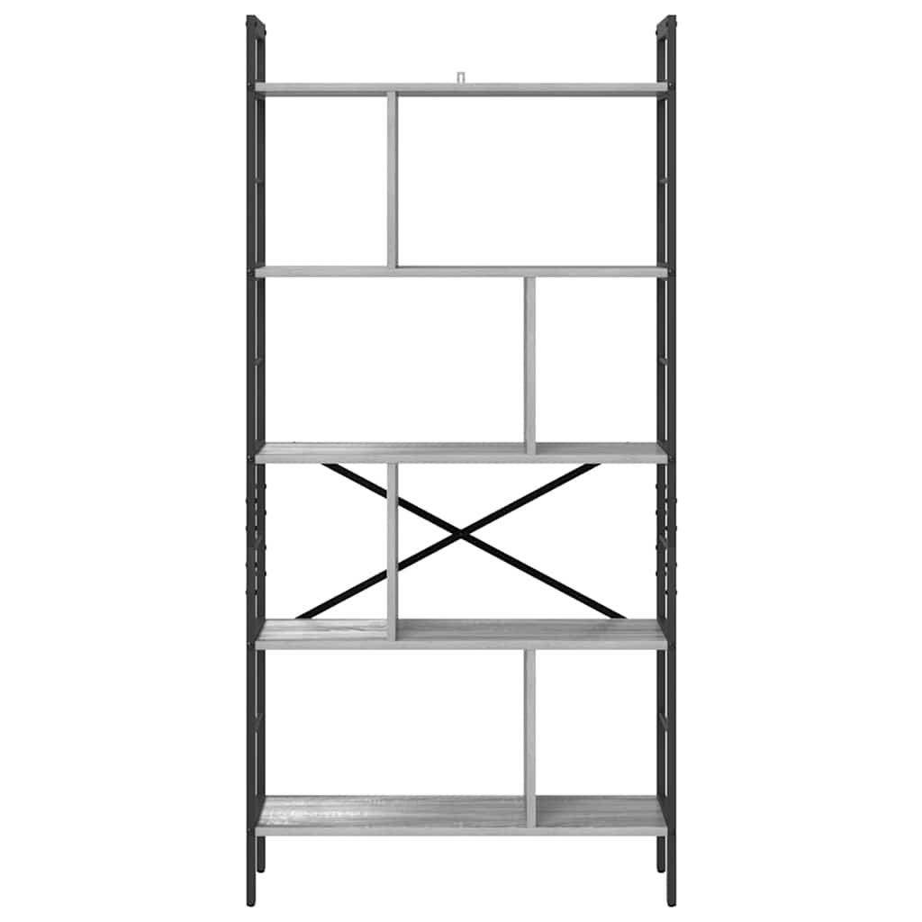 Ράφι Βιβλίων Γκρίζο Σονομα 75 x 30 x 156 εκ. Επεξεργασμένο ξύλο