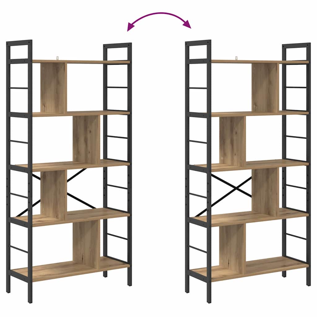 Ράφι Βιβλίων Artisan Oak 75 x 30 x 156 εκ. Επεξεργασμένο ξύλο