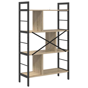 Ράφι Βιβλίων 7 επιπέδων 75 x 30 x 123,5 εκ. Επεξεργασμένο Ξύλο