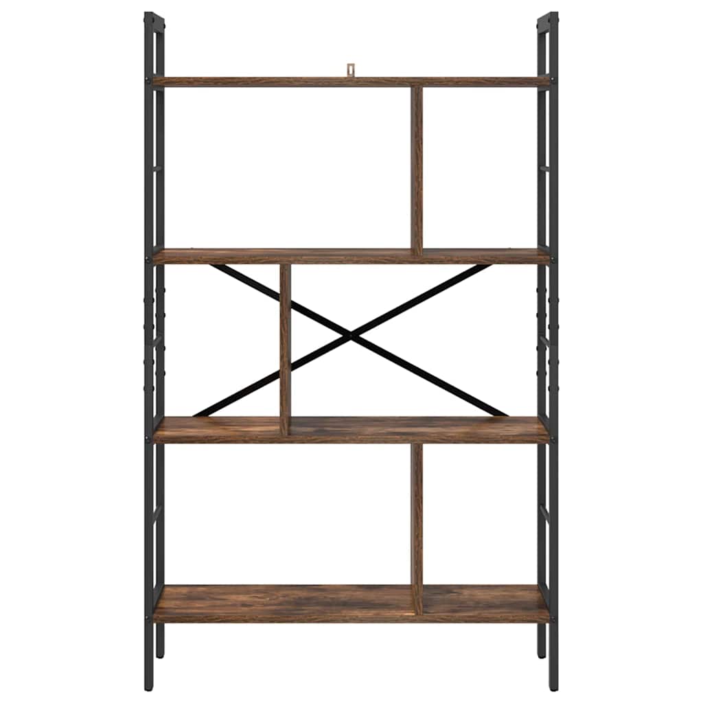 Ράφι Βιβλίων Καπνιστό Δρύς 75 x 30 x 123,5 εκ.