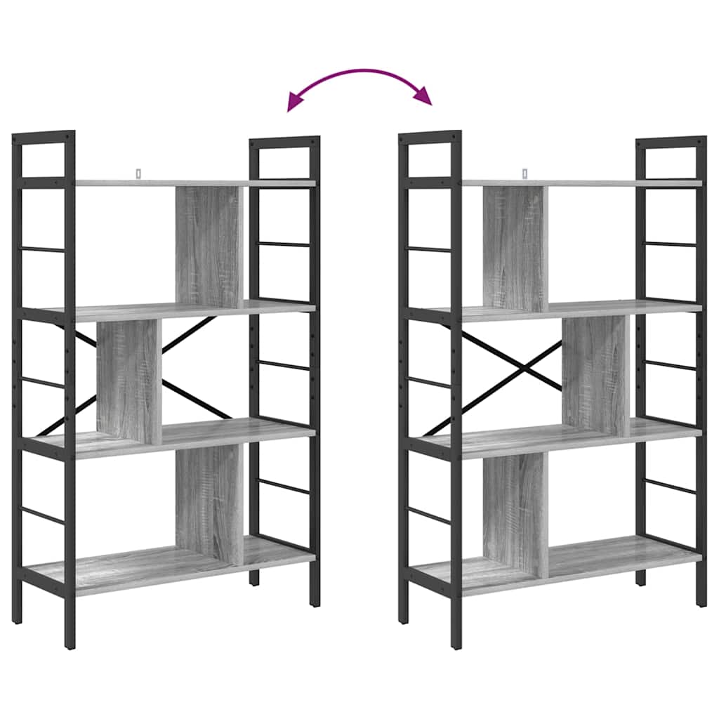 Ράφι Βιβλίων Γκρίζο Σονομα 75 x 30 x 123,5 εκ.