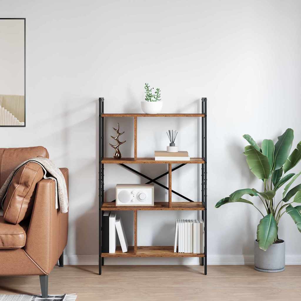 Ράφι Βιβλίων Παλιό Ξύλο 75 x 30 x 123,5 εκ. Επεξεργασμένο ξύλο