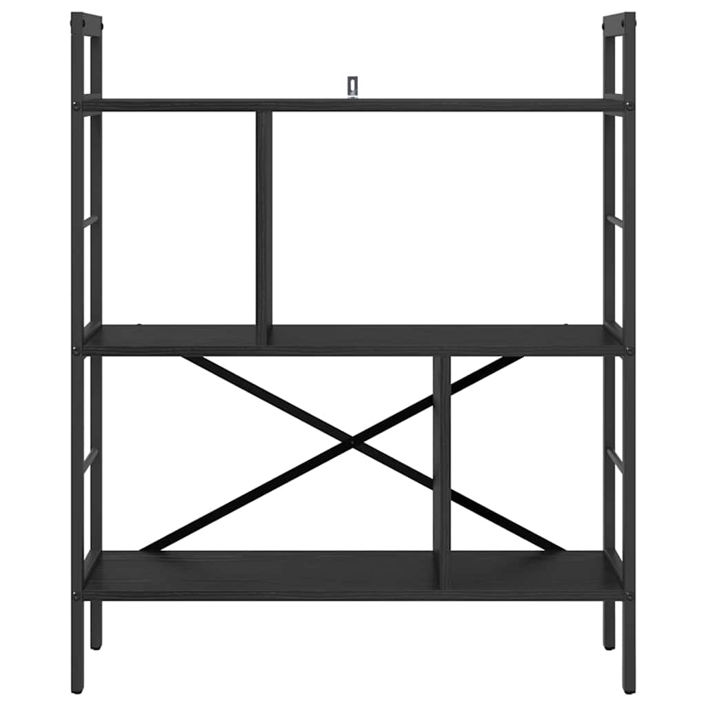 Ράφι Βιβλίων Μαύρη Οξυά 75 x 30 x 91 εκ. Επεξεργασμένο ξύλο - Pakobazaar