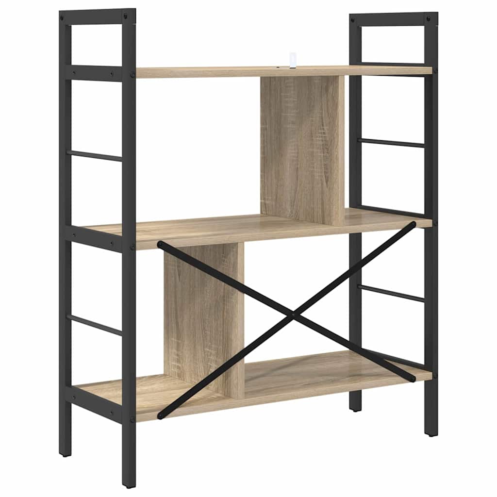 Ράφι Βιβλίων Δρύς Sonoma 75 x 30 x 91 εκ. Επεξεργασμένο ξύλο