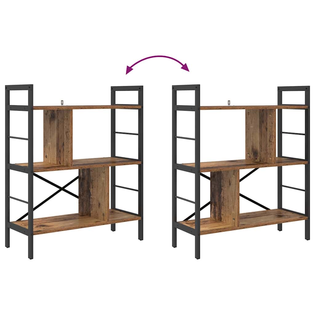 Ράφι Βιβλίων Παλιό Ξύλο 75 x 30 x 91 εκ. Επεξεργασμένο ξύλο