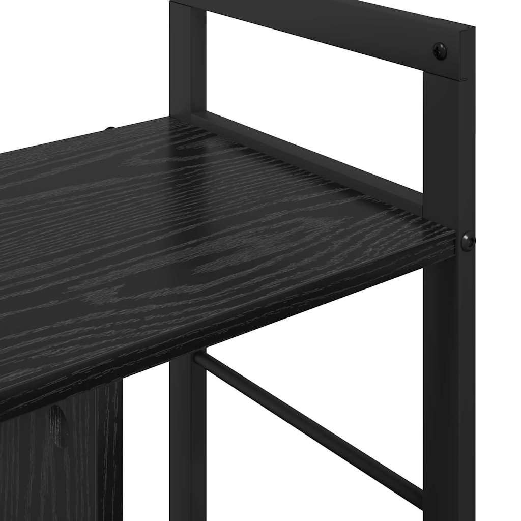 Ράφι Βιβλίων Μαύρη Οξυά 75 x 30 x 58,5 εκ. Επεξεργασμένο ξύλο