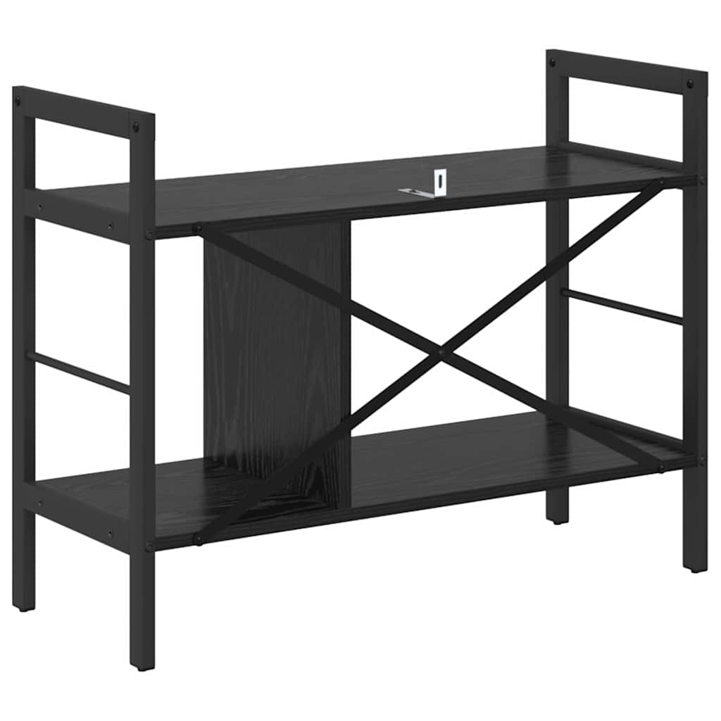 Ράφι Βιβλίων Μαύρη Οξυά 75 x 30 x 58,5 εκ. Επεξεργασμένο ξύλο