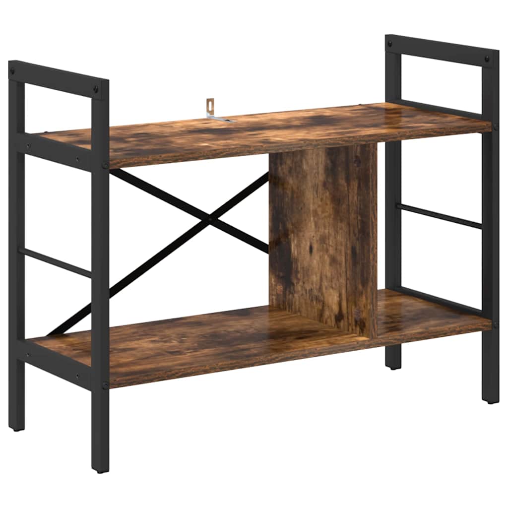 Ράφι Βιβλίων Καπνιστό Δρύς 75 x 30 x 58,5 εκ.