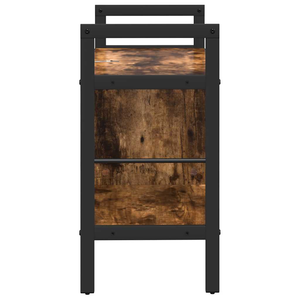 Ράφι Βιβλίων Καπνιστό Δρύς 75 x 30 x 58,5 εκ.