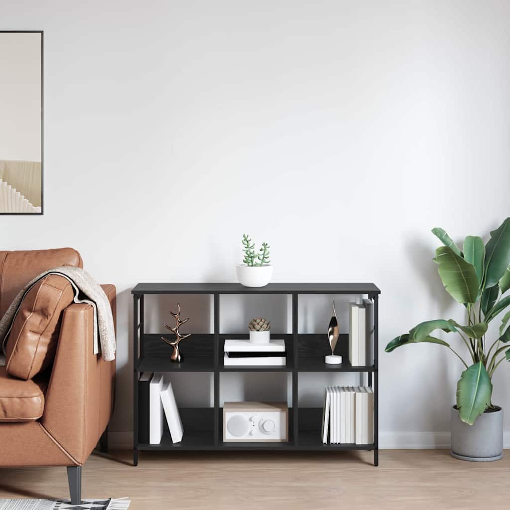 Ράφι Βιβλίων Μαύρη Οξυά 102 x 32 x 72,5 εκ. Επεξεργασμένο ξύλο