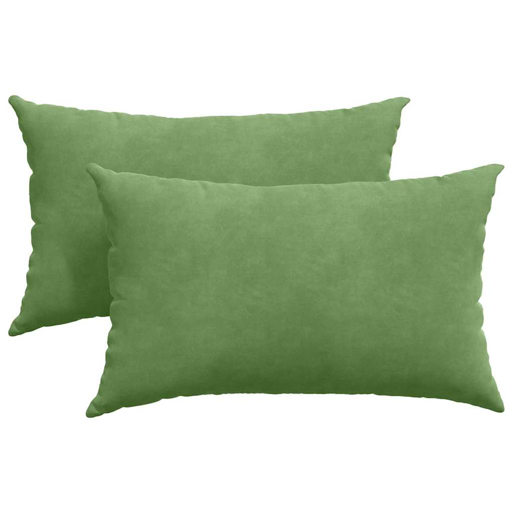 Μαξιλάρι Καναπέ 2 pcs Ανοιχτό πράσινο 50 x 30 cm