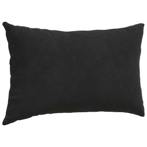 Μαξιλάρι Καναπέ 2 pcs Μαύρο 50 x 30 cm Υφασμάτινο Κορντουρά