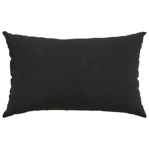 Μαξιλάρι Καναπέ 2 pcs Μαύρο 50 x 30 cm Υφασμάτινο Κορντουρά