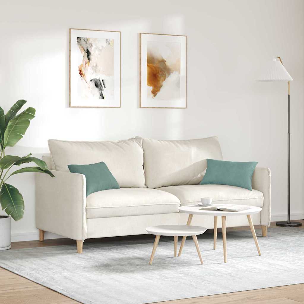 Μαξιλάρι Καναπέ 2 pcs Θαλασσί 50 x 30 cm Υφασμάτινο Κορντουρά