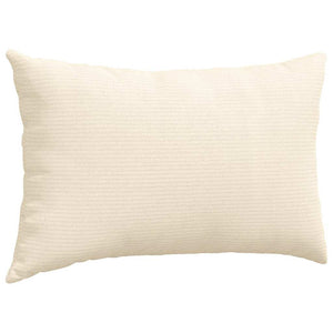 Μαξιλάρι Καναπέ 2 pcs Κρεμ 50 x 30 cm Υφασμάτινο Κορντουρά