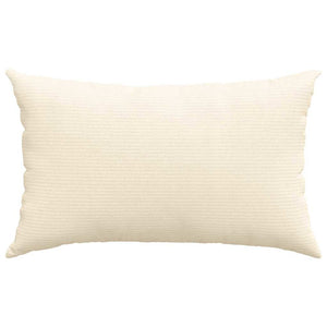 Μαξιλάρι Καναπέ 2 pcs Κρεμ 50 x 30 cm Υφασμάτινο Κορντουρά
