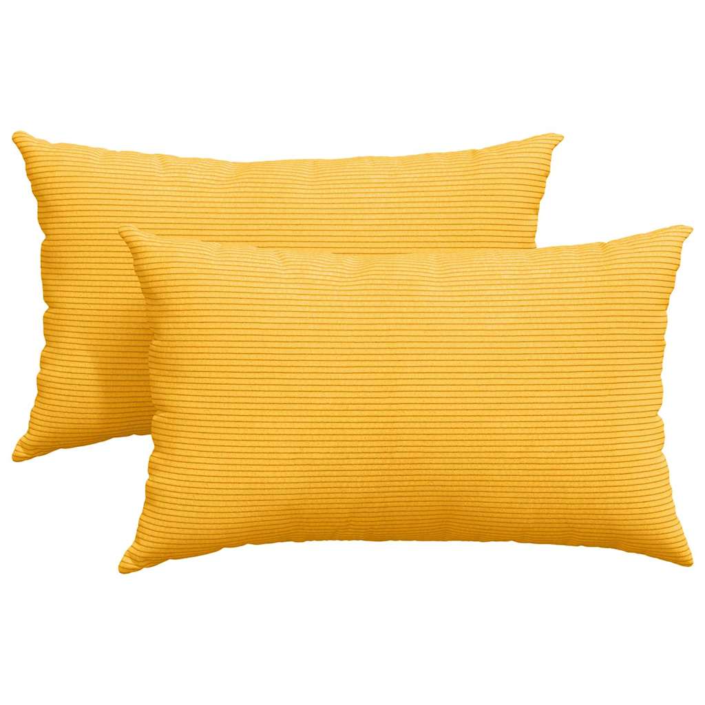Μαξιλάρι Καναπέ 2 pcs Απαλό Κίτρινο 50 x 30 cm