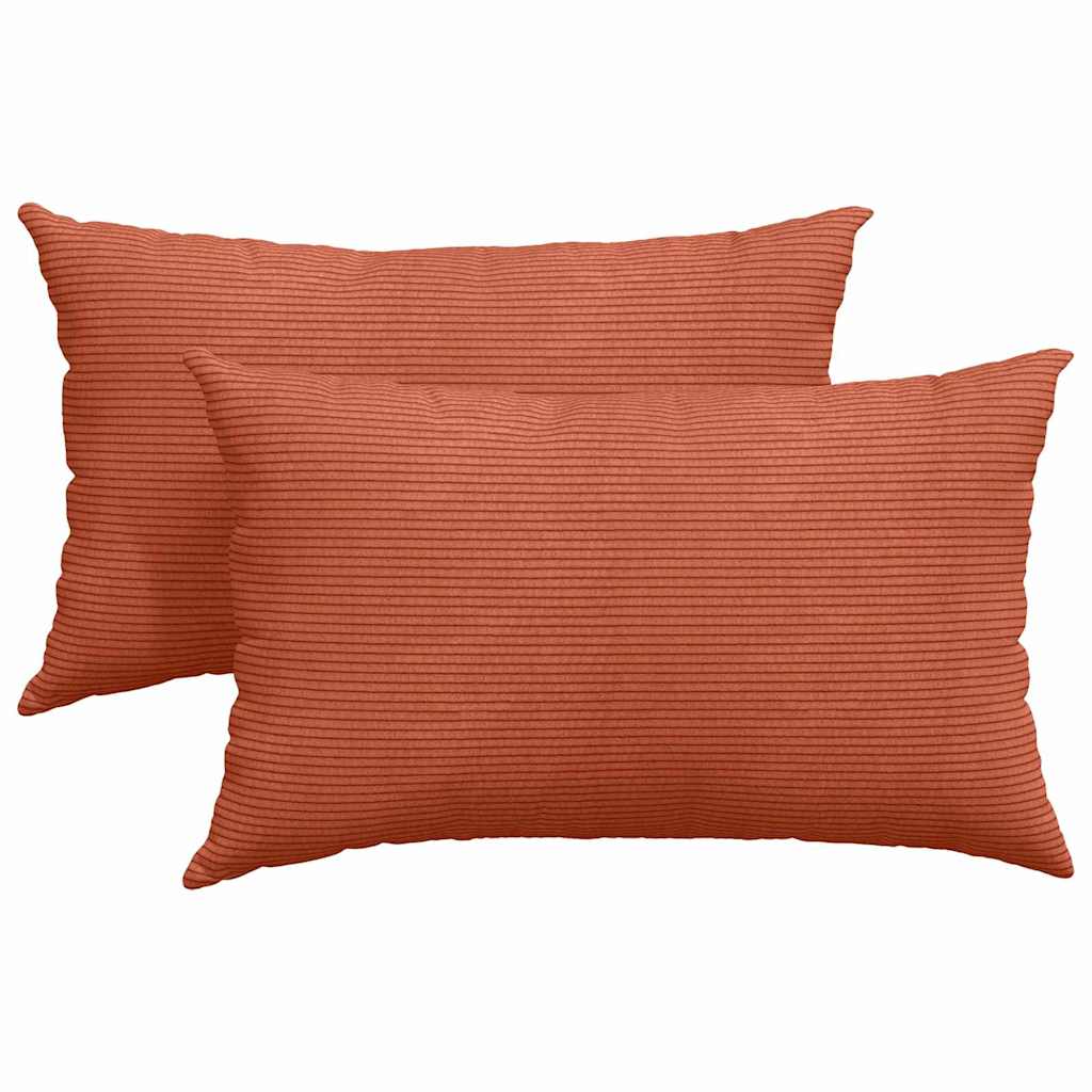 Μαξιλάρι Καναπέ 2 pcs Κόκκινο Πορτοκαλί 50 x 30 cm