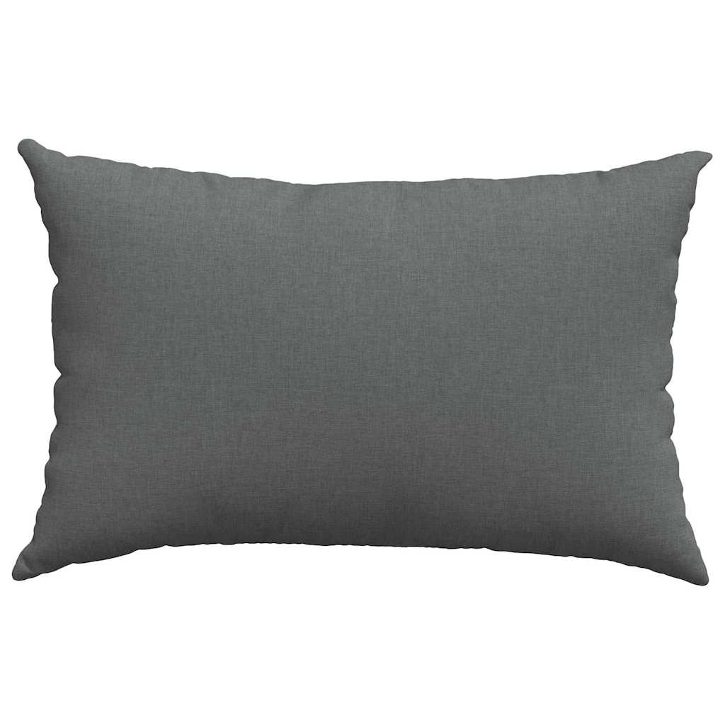 Μαξιλάρι Καναπέ 2 pcs Σκούρο Γκρι 60 x 40 cm ύφασμα