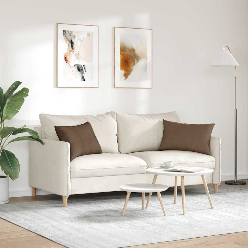 Μαξιλάρι Καναπέ 2 pcs Καφέ 60 x 40 cm ύφασμα - Pakobazaar