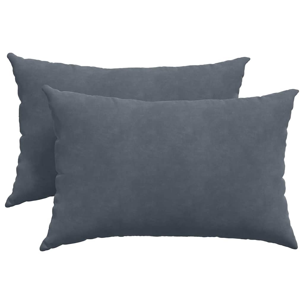 Μαξιλάρι Καναπέ 2 pcs Σκούρο γκρι 60 x 40 cm