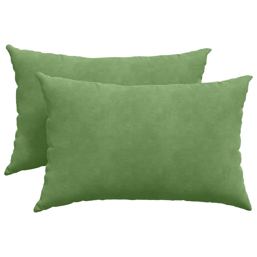 Μαξιλάρι Καναπέ 2 pcs Ανοιχτό πράσινο 60 x 40 cm