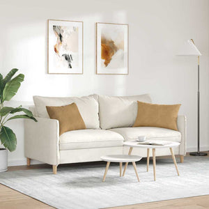 Μαξιλάρι Καναπέ 2 pcs Καφέ 60 x 40 cm Υφασμάτινο Κορντουρά