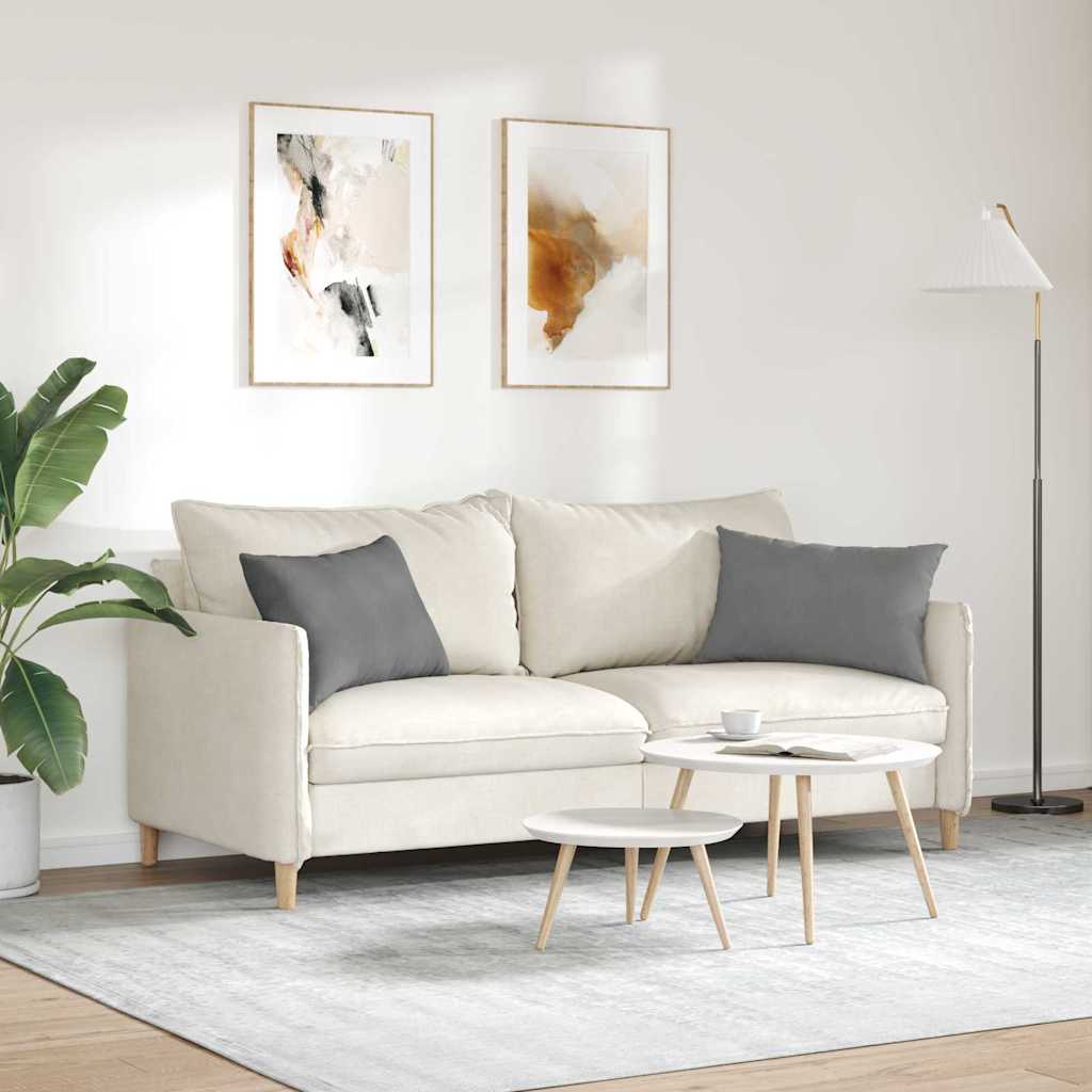Μαξιλάρι Καναπέ 2 pcs Σκούρο Γκρι 60 x 40 cm ύφασμα