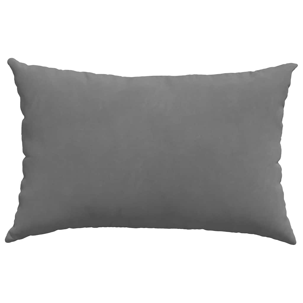 Μαξιλάρι Καναπέ 2 pcs Σκούρο Γκρι 60 x 40 cm ύφασμα