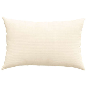 Μαξιλάρι Καναπέ 2 pcs Κρεμ 60 x 40 cm Υφασμάτινο Κορντουρά