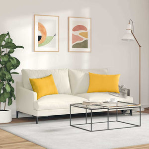 Μαξιλάρι Καναπέ 2 pcs Απαλό Κίτρινο 60 x 40 cm