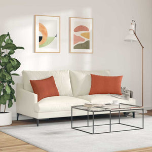 Μαξιλάρι Καναπέ 2 pcs Κόκκινο Πορτοκαλί 60 x 40 cm